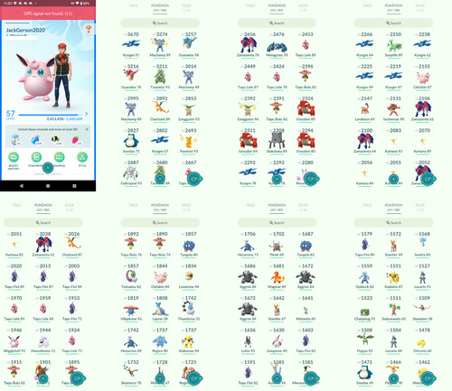 Pokémon acc level - 57,