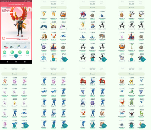 Pokémon acc level 59 - pokémon, go