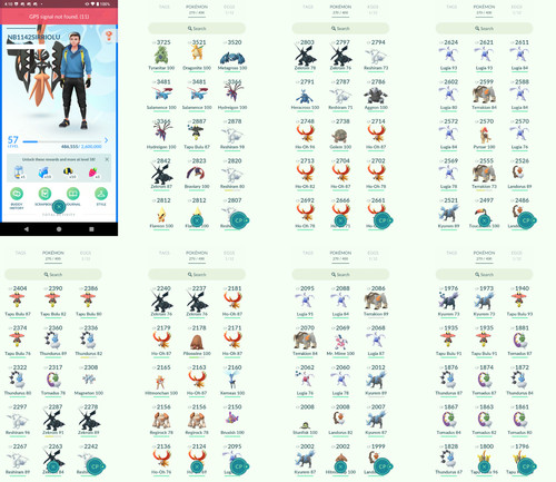 Pokémon acc level 57 - go,