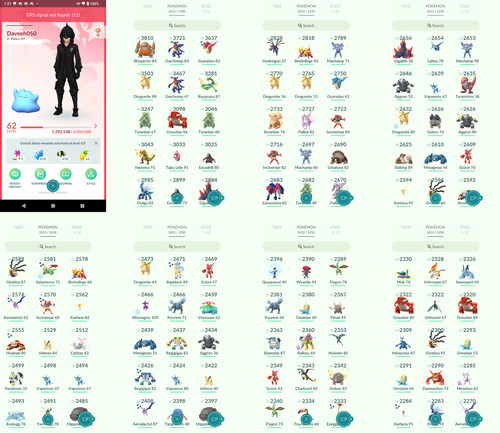 Pokémon acc level 62 - go,