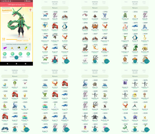Pokémon acc level 58 - go,