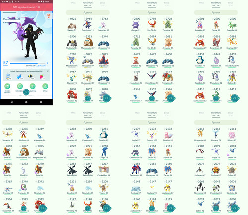Pokémon acc level 57 - go,