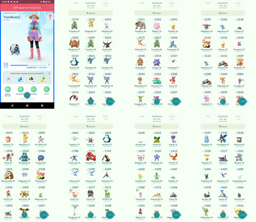 Pokémon acc level 55 - pokémon, go