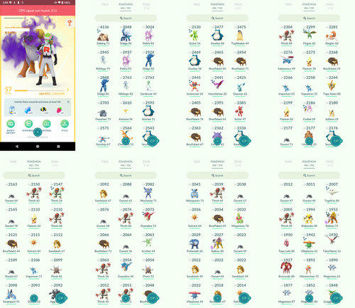 Pokémon acc level 57 - level,