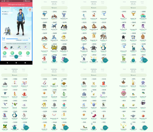 Pokémon acc level 54 - go,